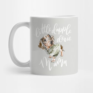 Dapple Doxie Mama, Chocolate in Olive Mug